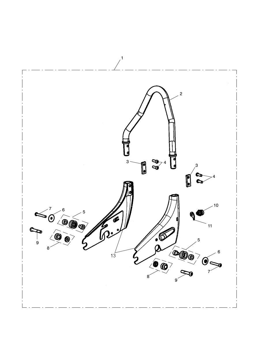 Passenger Backrest, QD exploded diagram