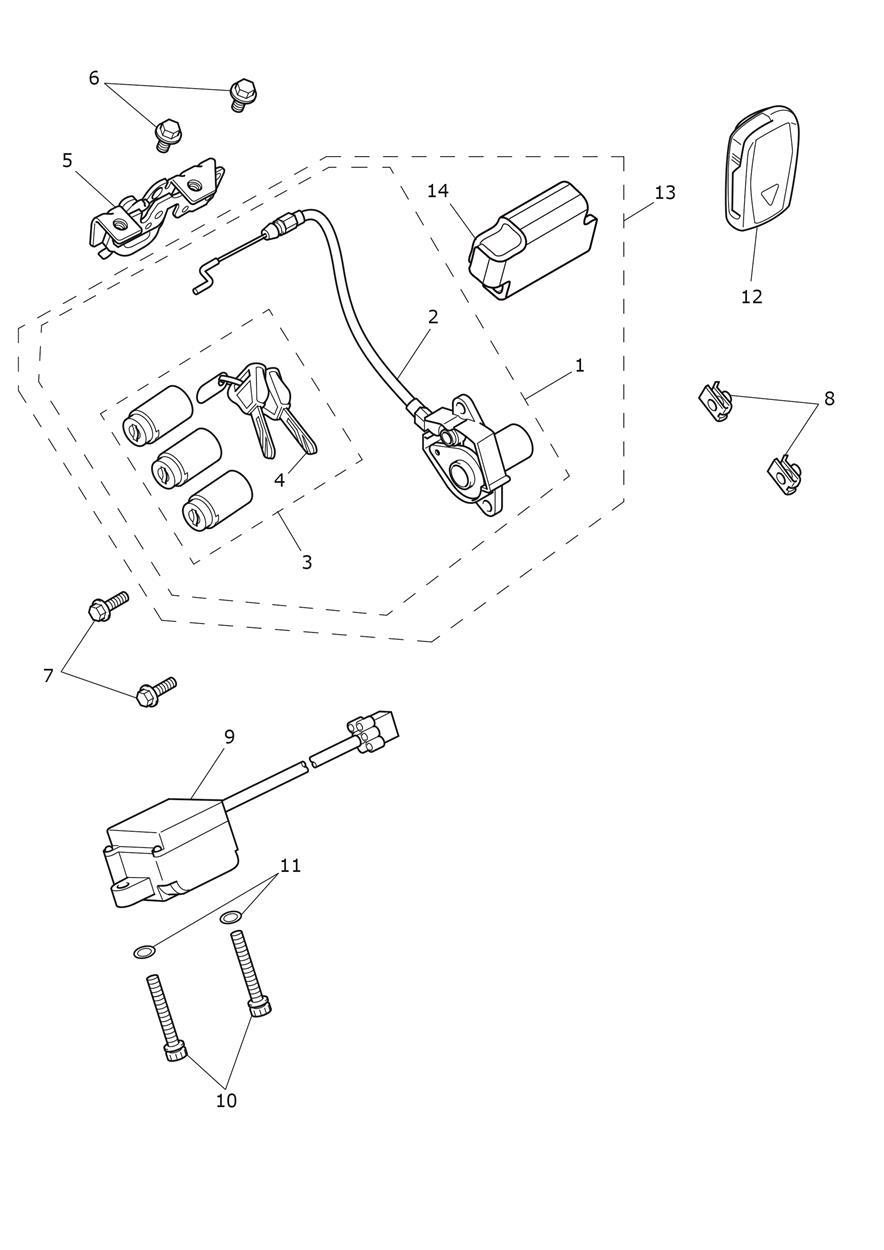 Lockset exploded diagram