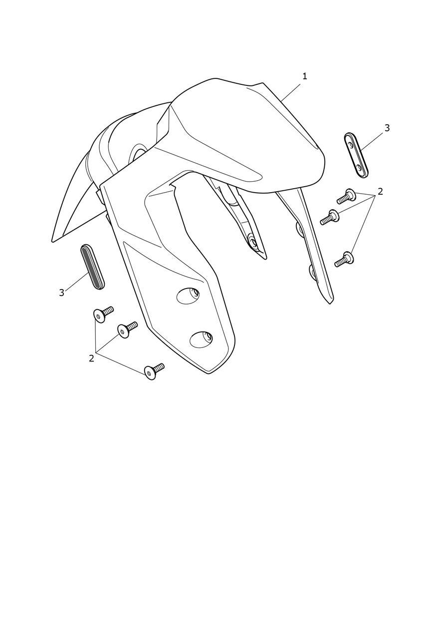 Front Mudguard exploded diagram