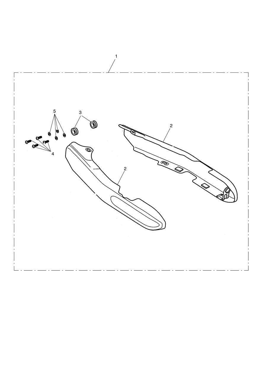 Swingarm Covers, Black exploded diagram