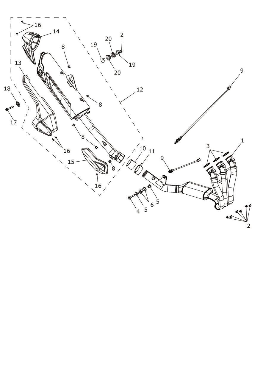 Exhaust System - TH Only exploded diagram
