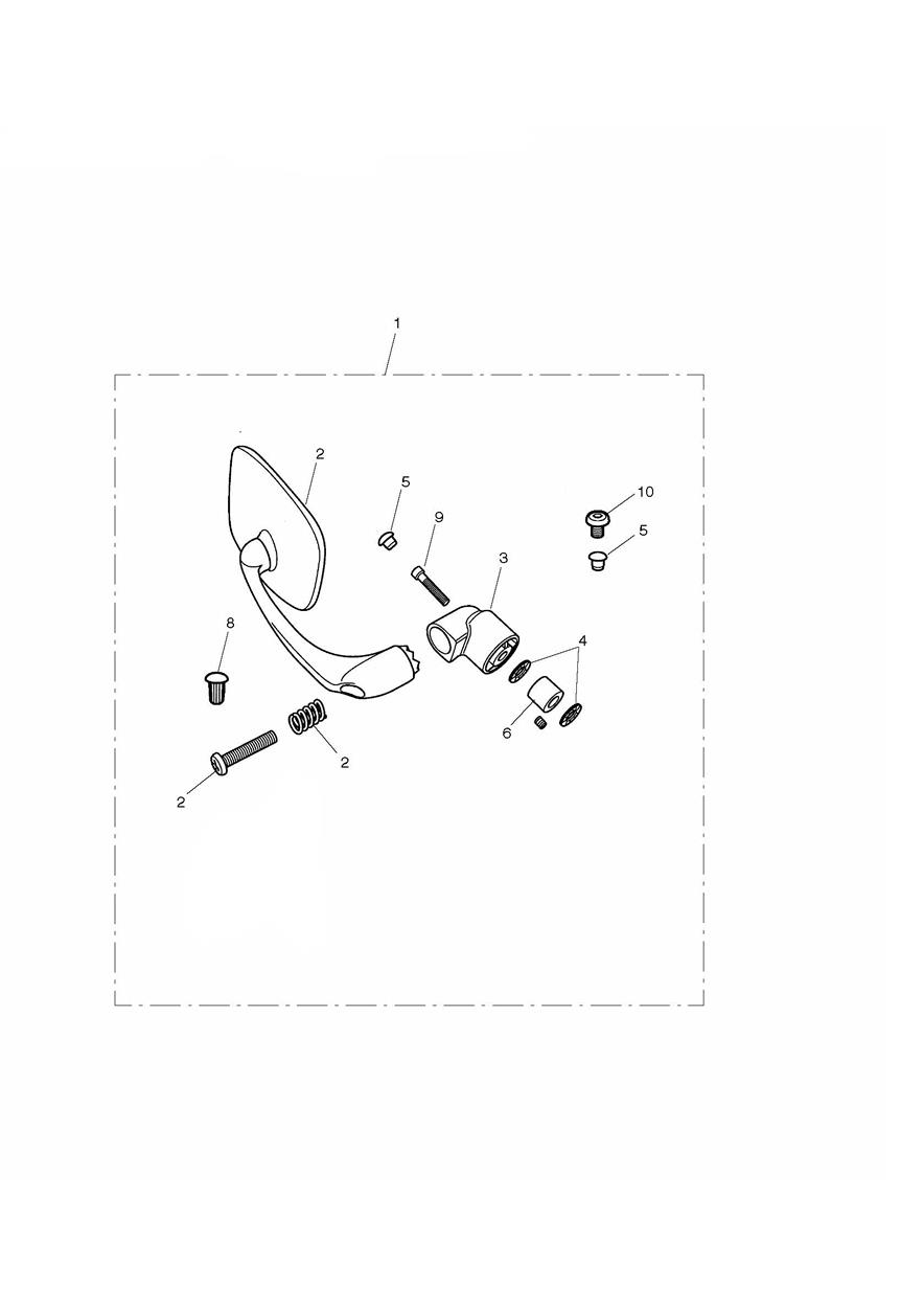Bar End Mirror Kit exploded diagram