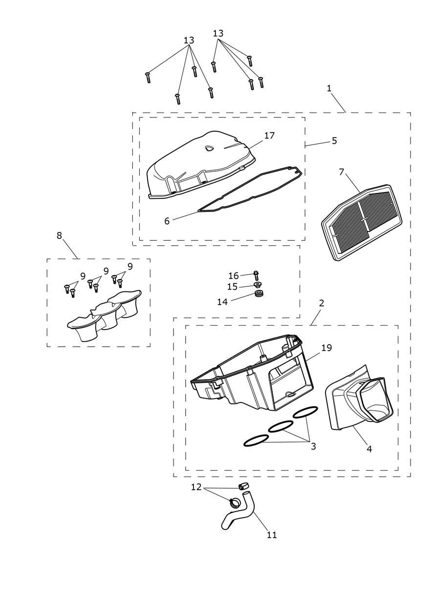 Airbox exploded diagram