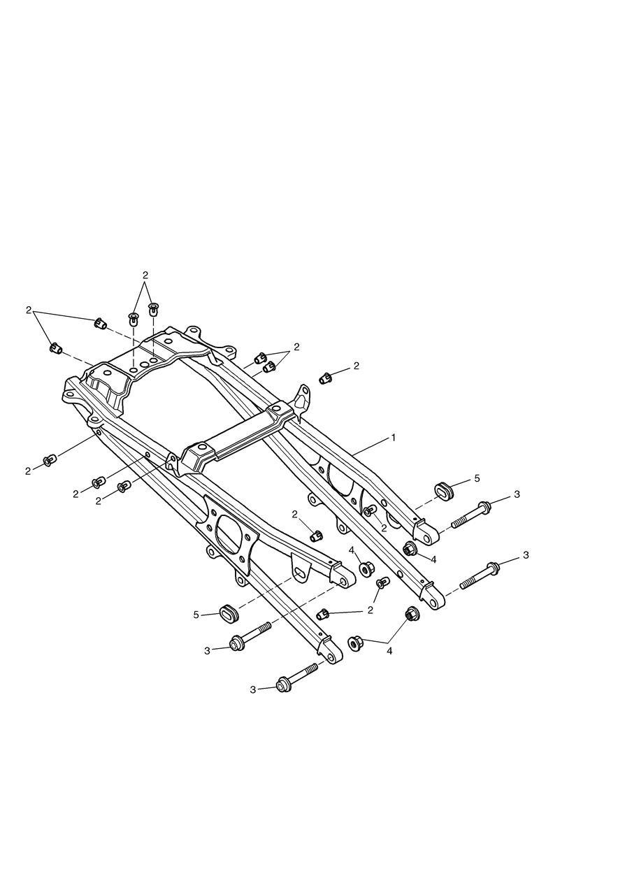 Rear Sub-Frame and Fittings exploded diagram