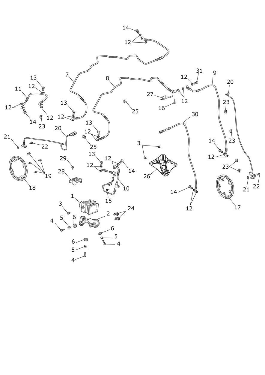 ABS System exploded diagram