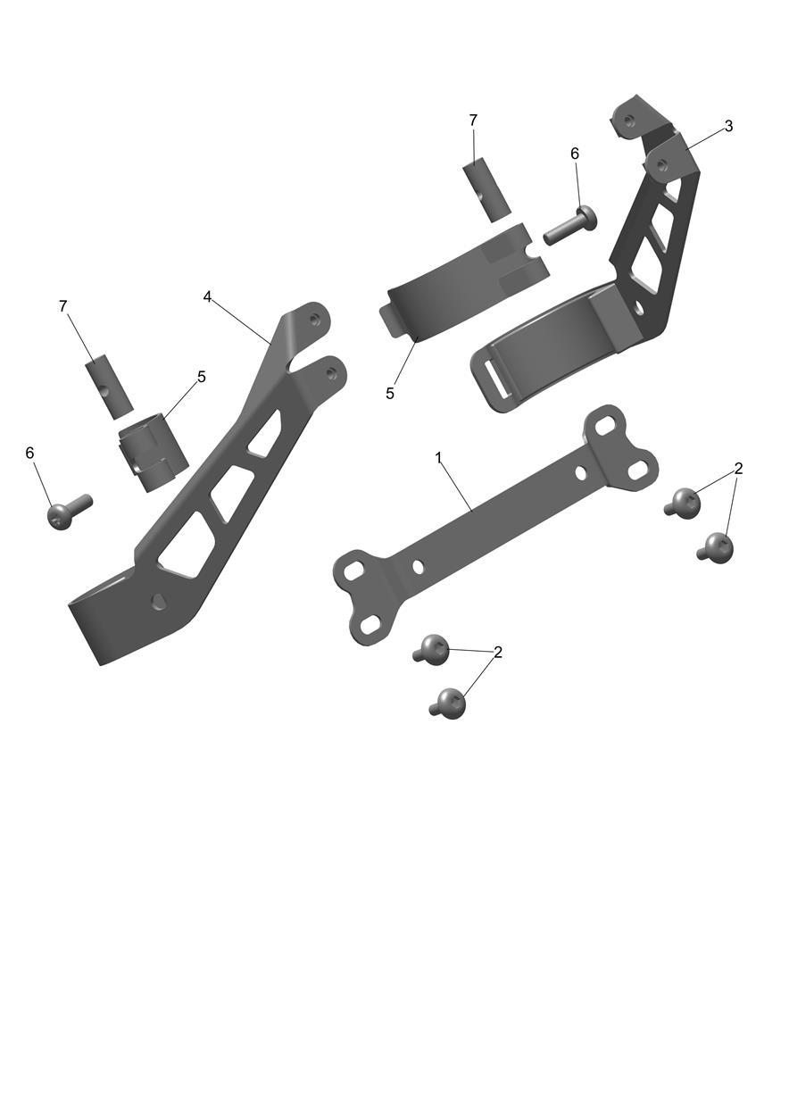 Front Number Plate - IN & ID Only exploded diagram