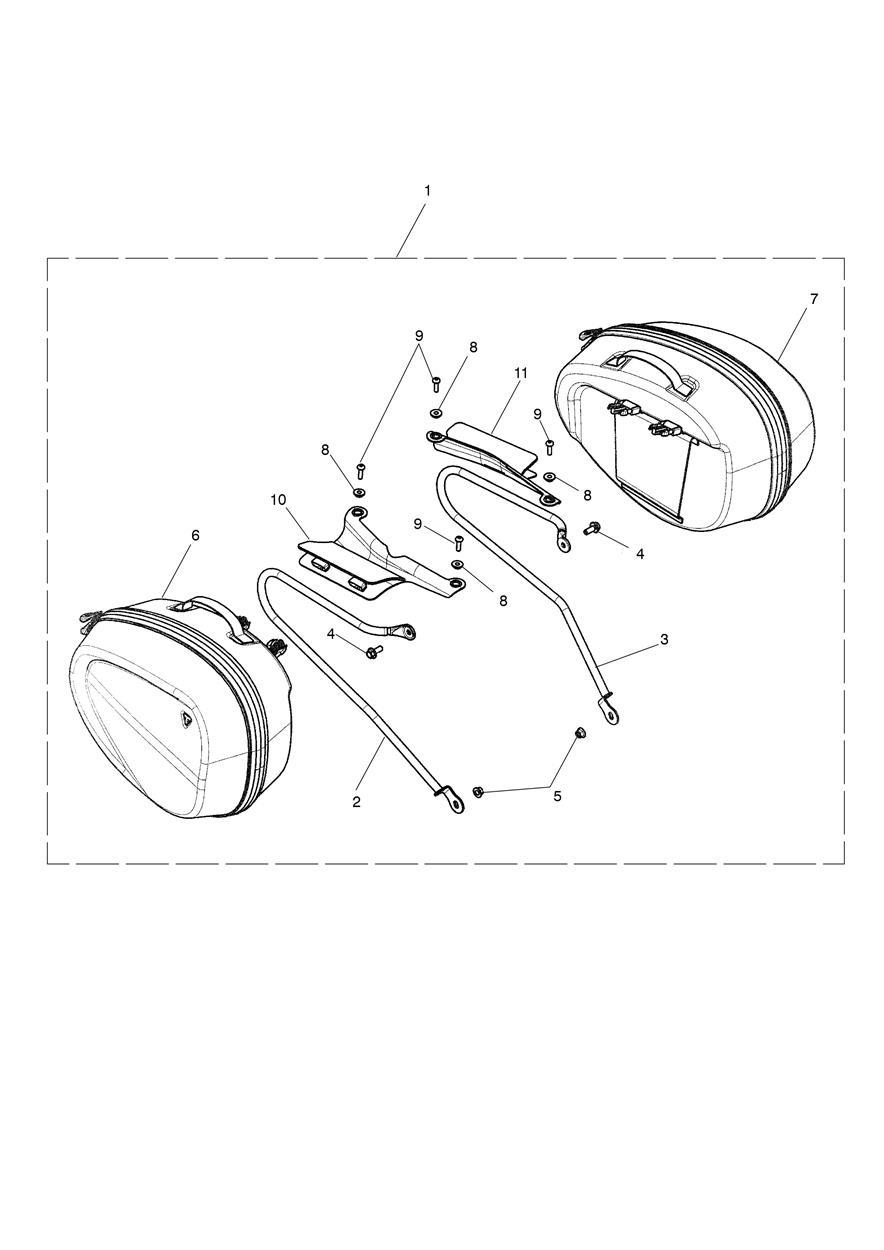 Panniers, Nylon exploded diagram