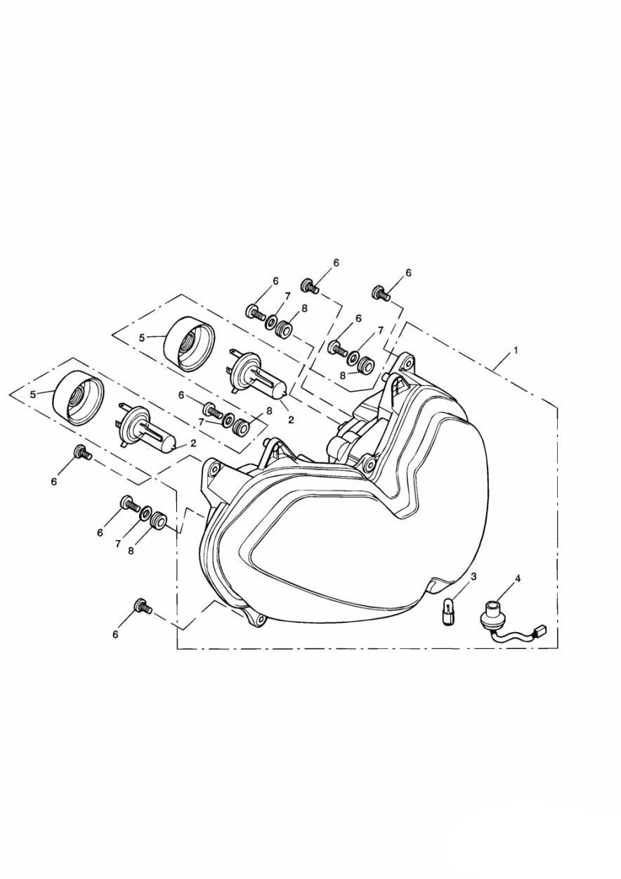 Headlight/Mountings exploded diagram