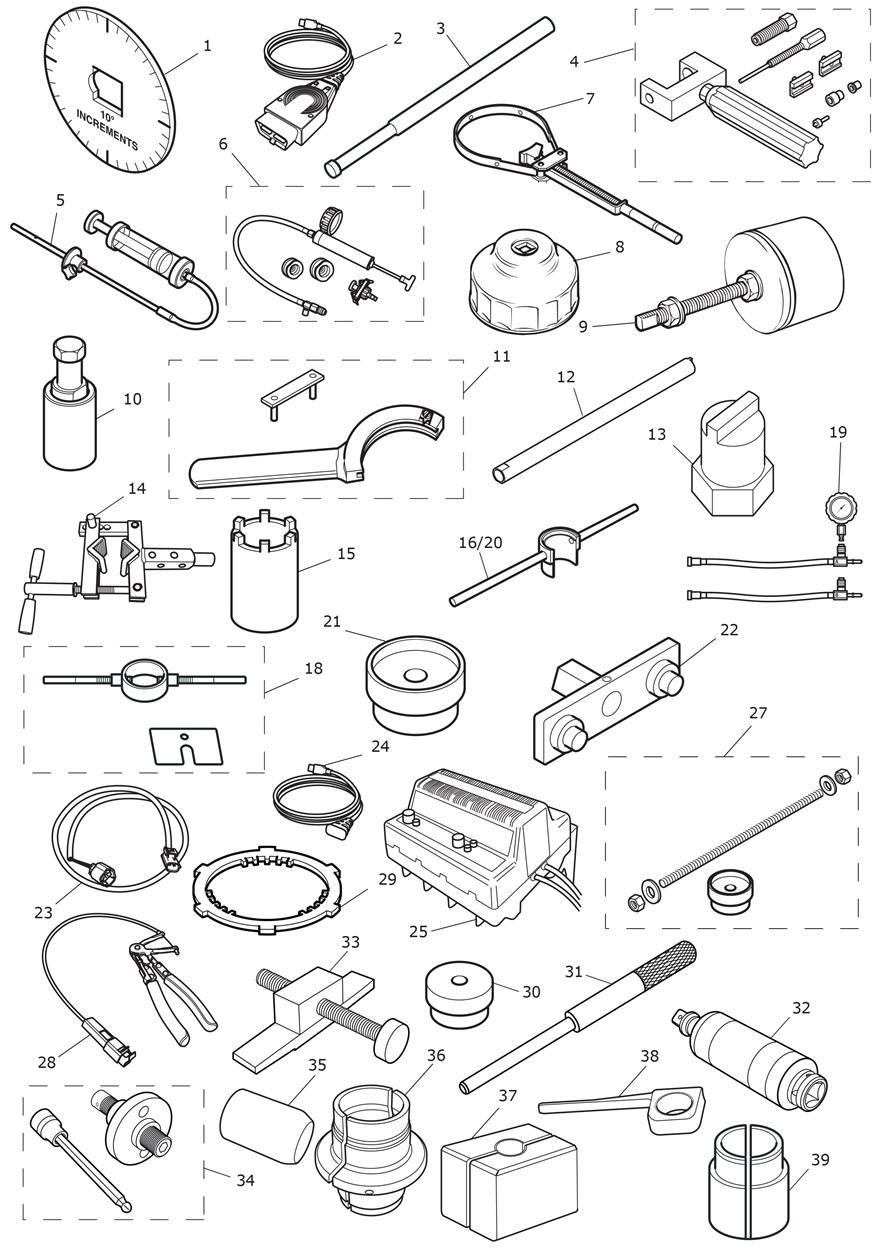 Service Tools exploded diagram