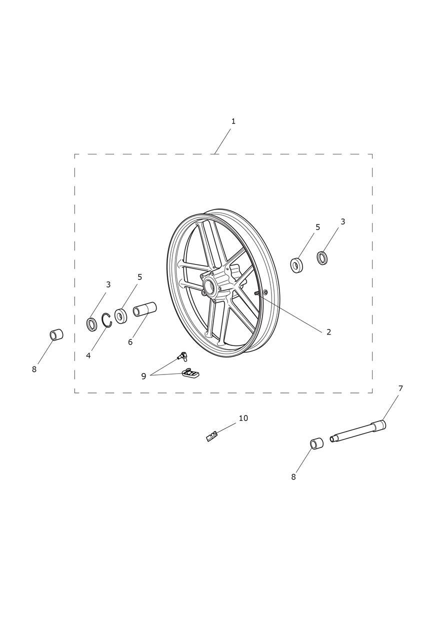 Front Wheel exploded diagram