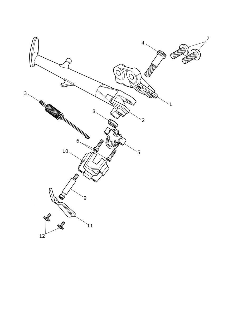 Sidestand exploded diagram