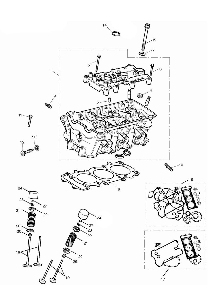 Cylinder Head & Valves exploded diagram