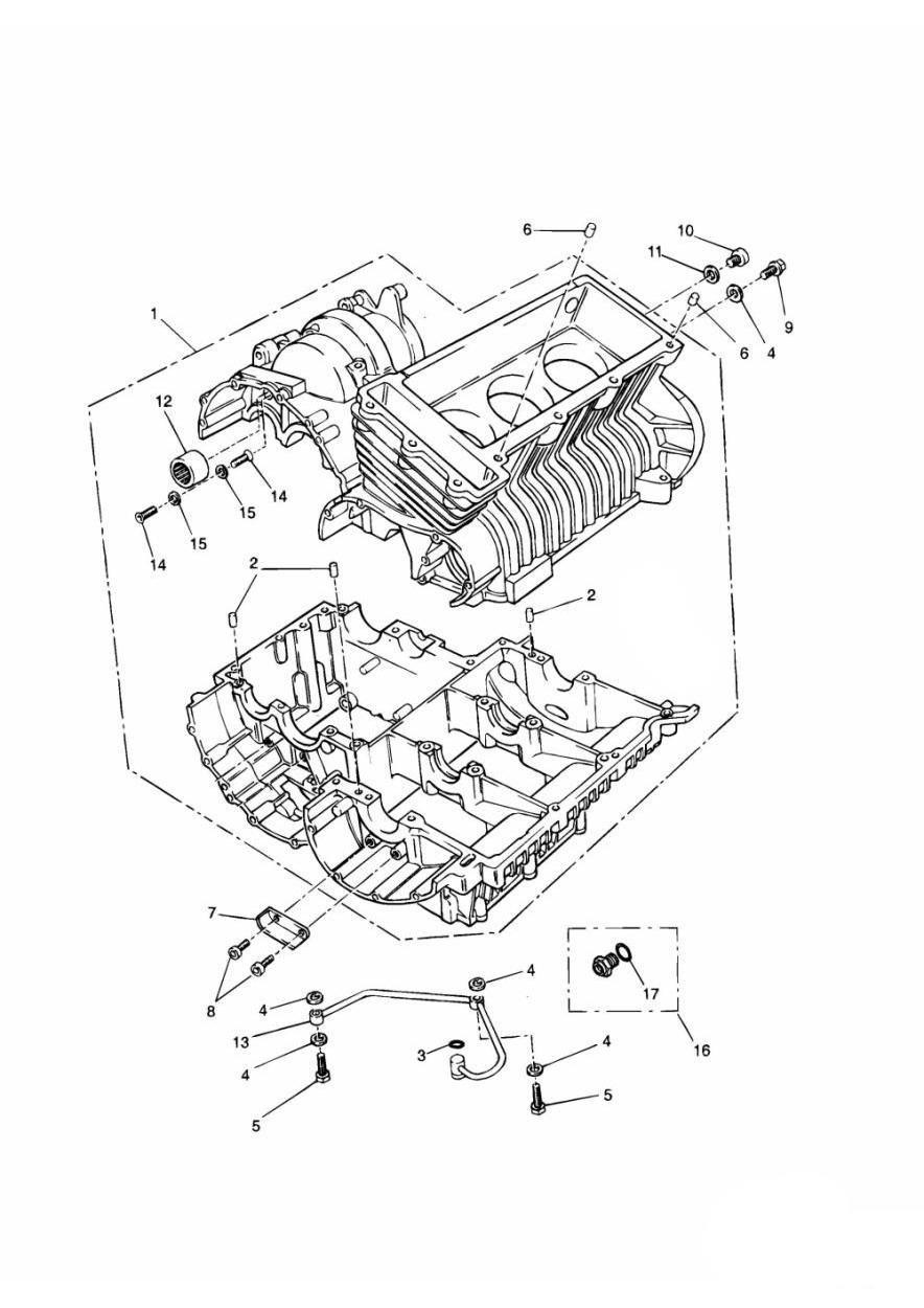 Crankcase exploded diagram