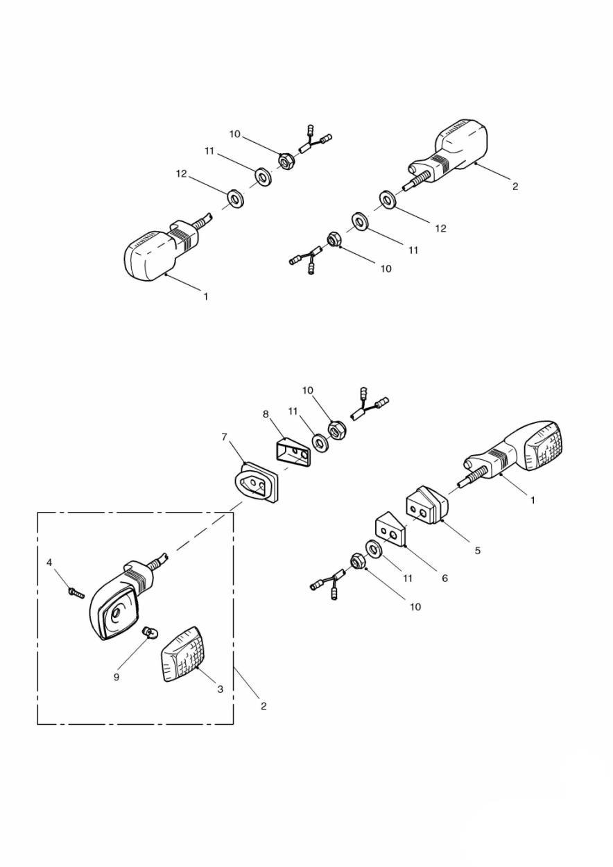 Indicators exploded diagram