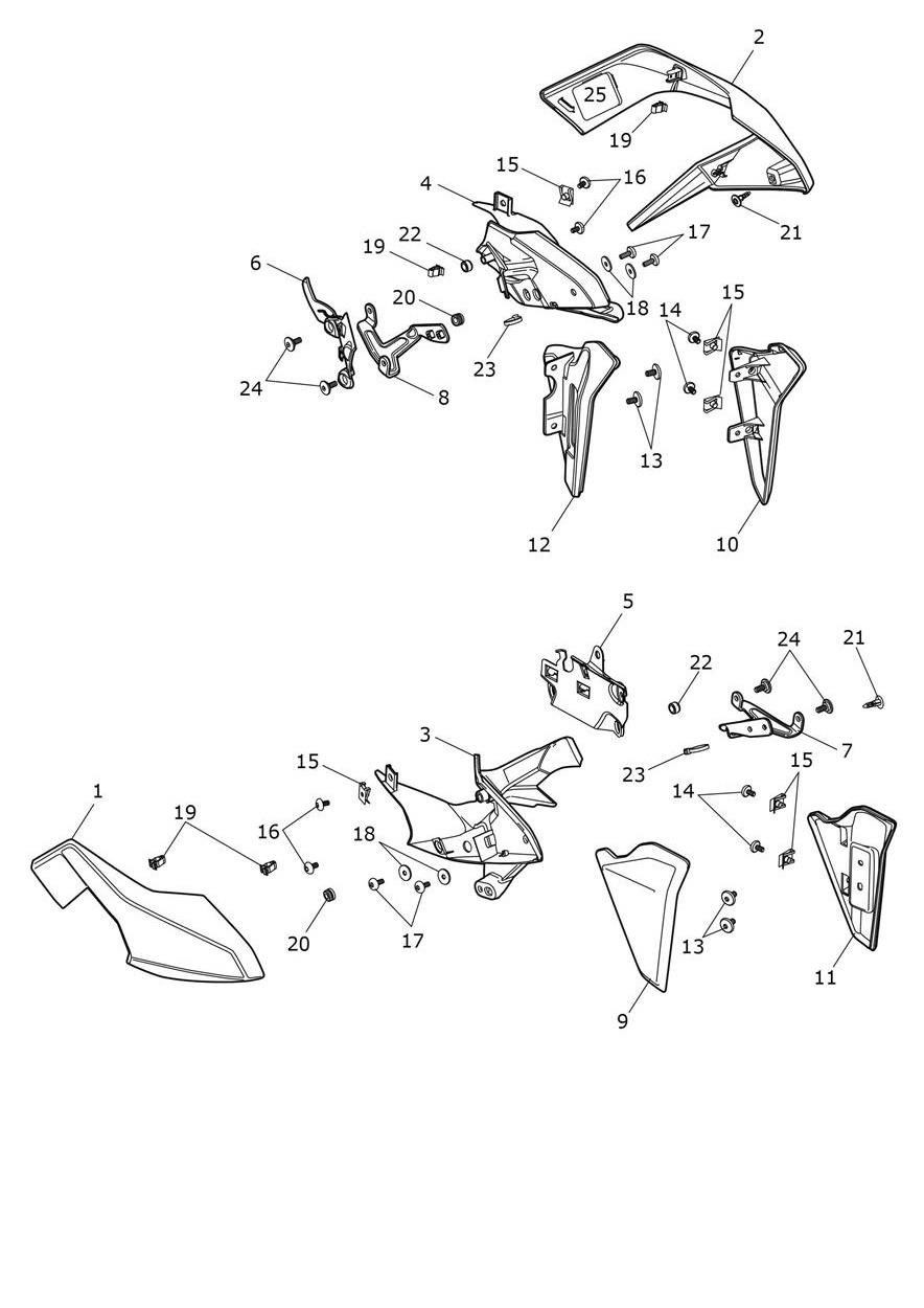 Side Panels exploded diagram