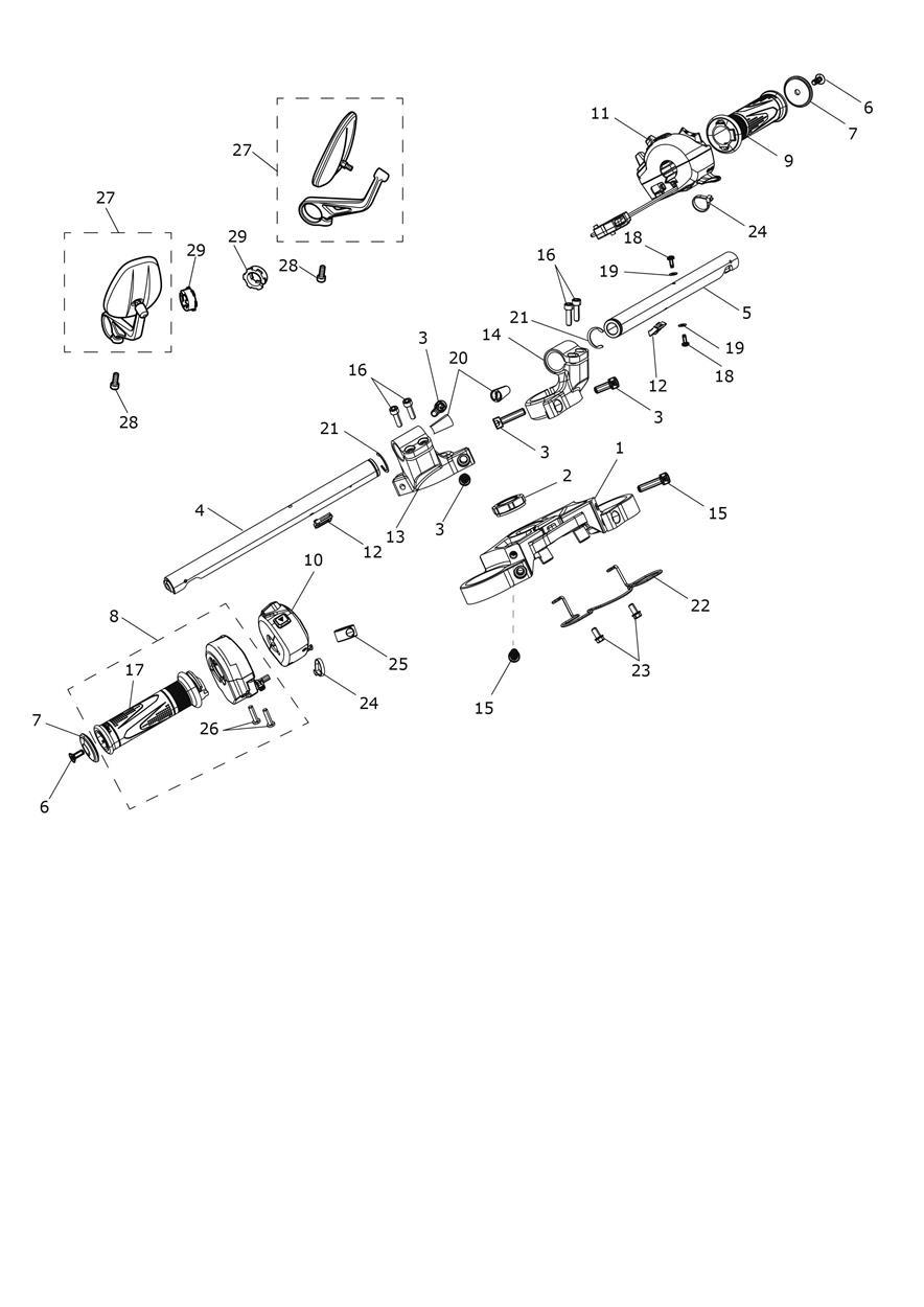 Handlebars & Switches exploded diagram