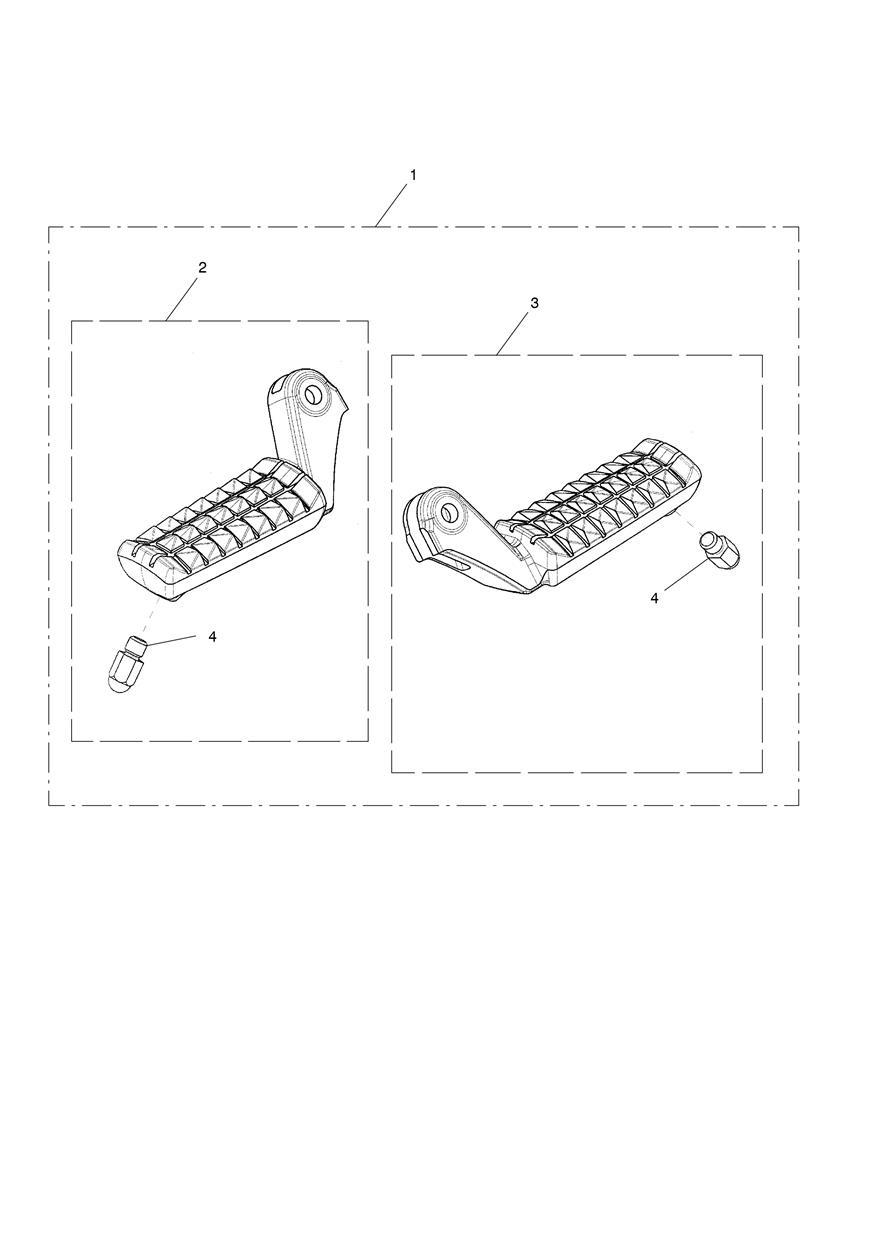 Front Footrest, Pair exploded diagram