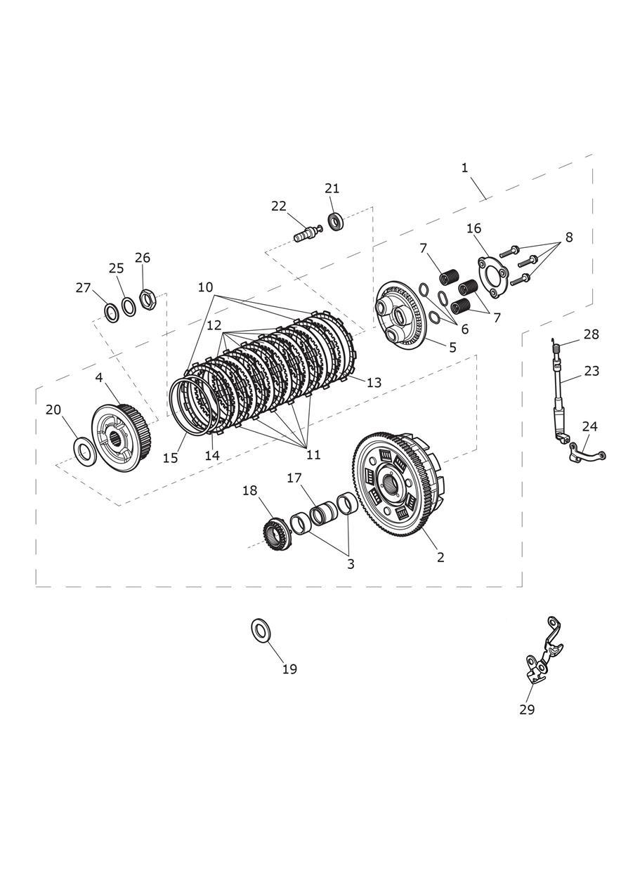 Clutch exploded diagram