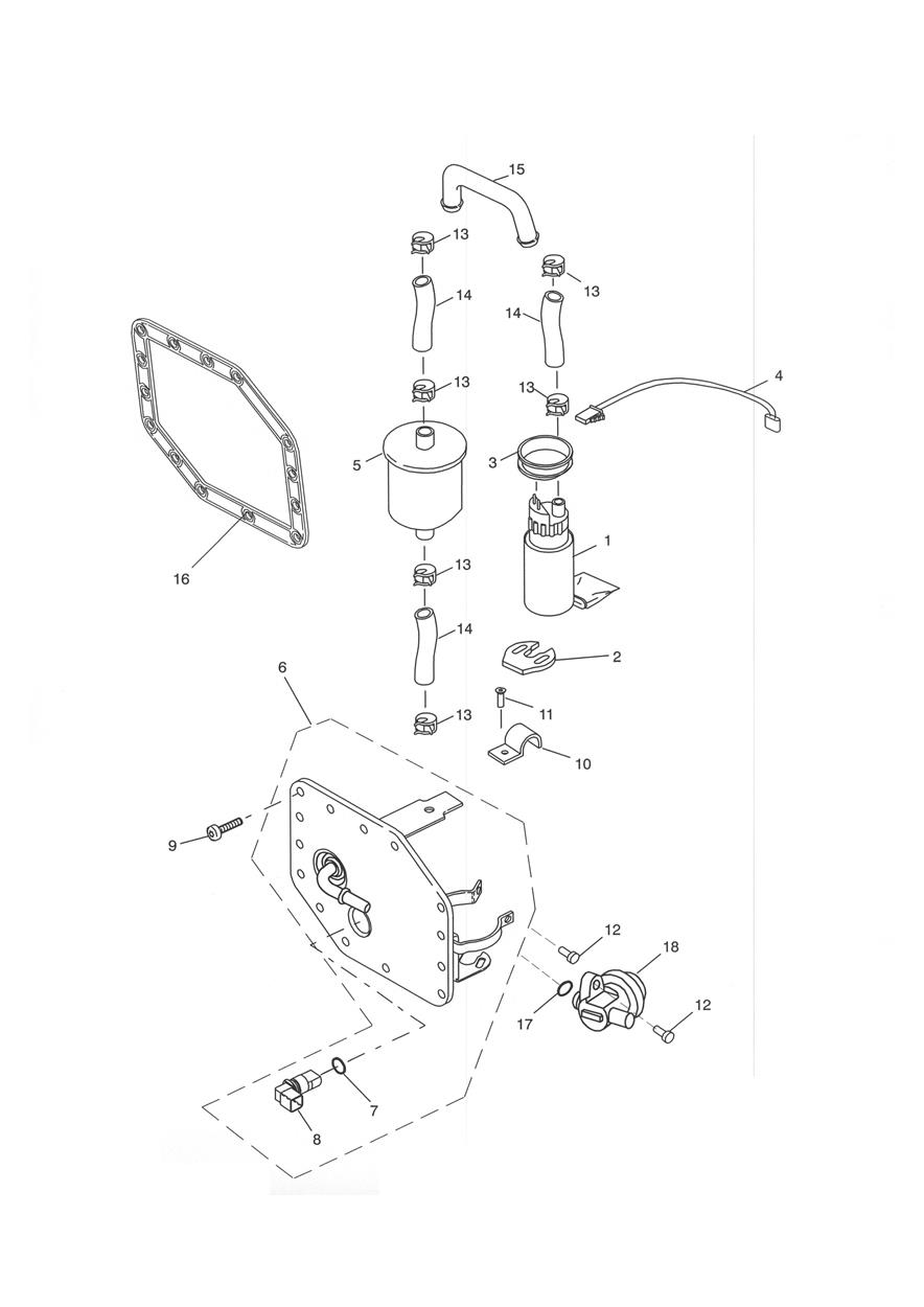 Fuel Pump and Filter exploded diagram
