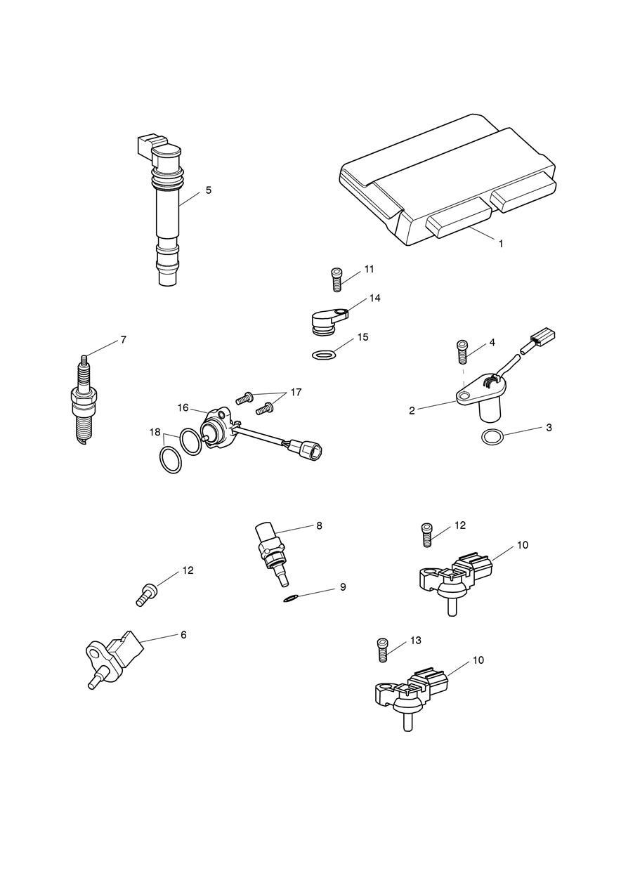 Engine Management System exploded diagram