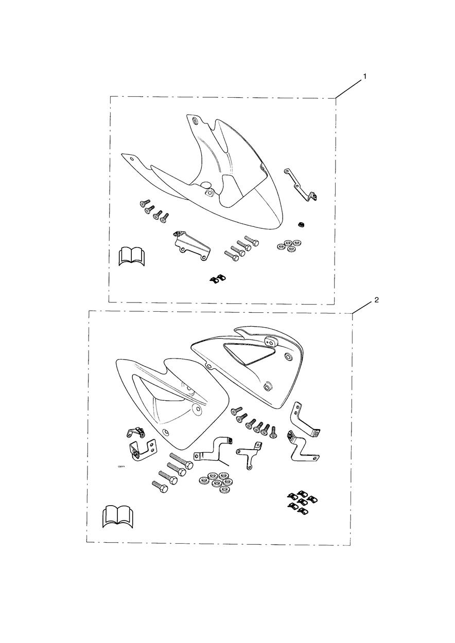 Rad Cowl & Belly Pan Kit exploded diagram