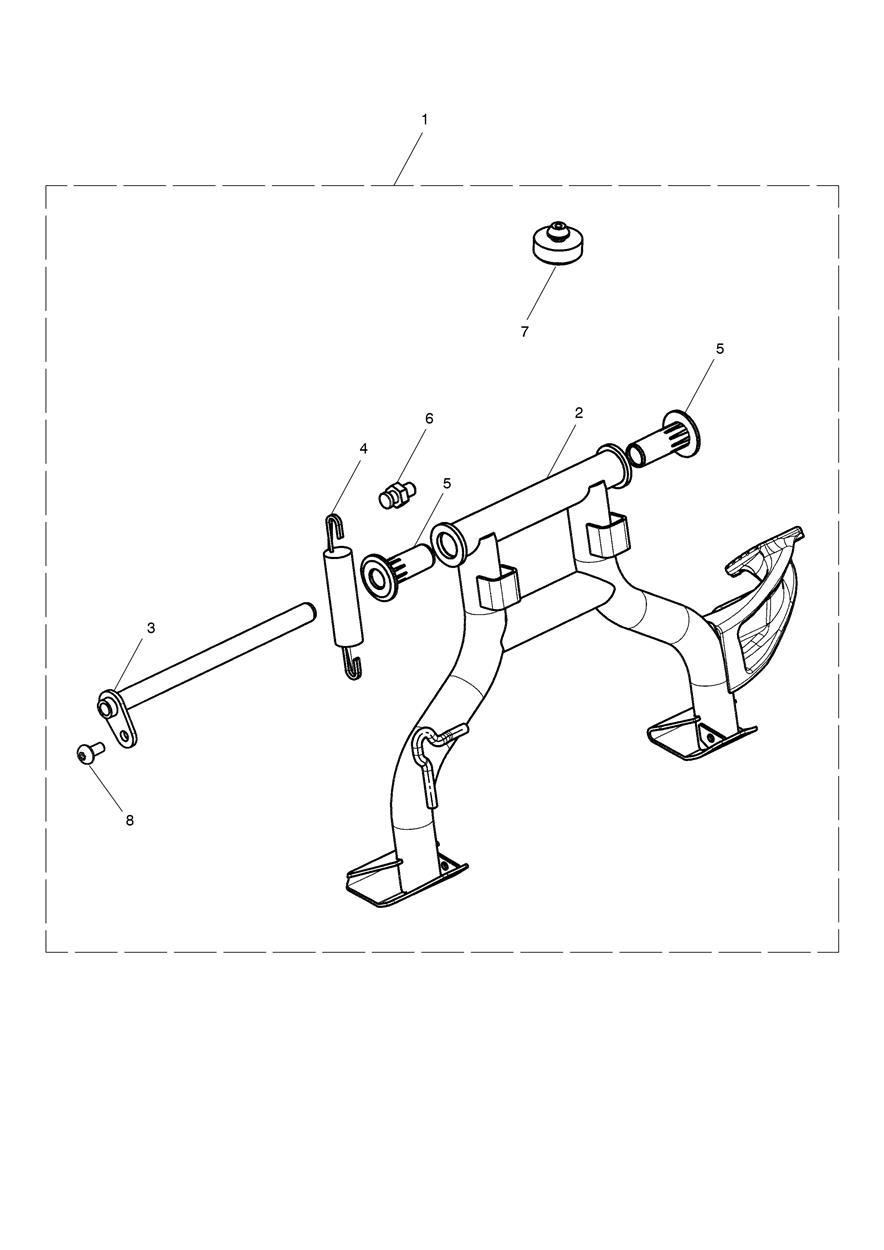 Centrestand Kit exploded diagram