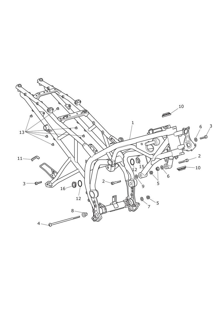 Main Frame & Fittings exploded diagram