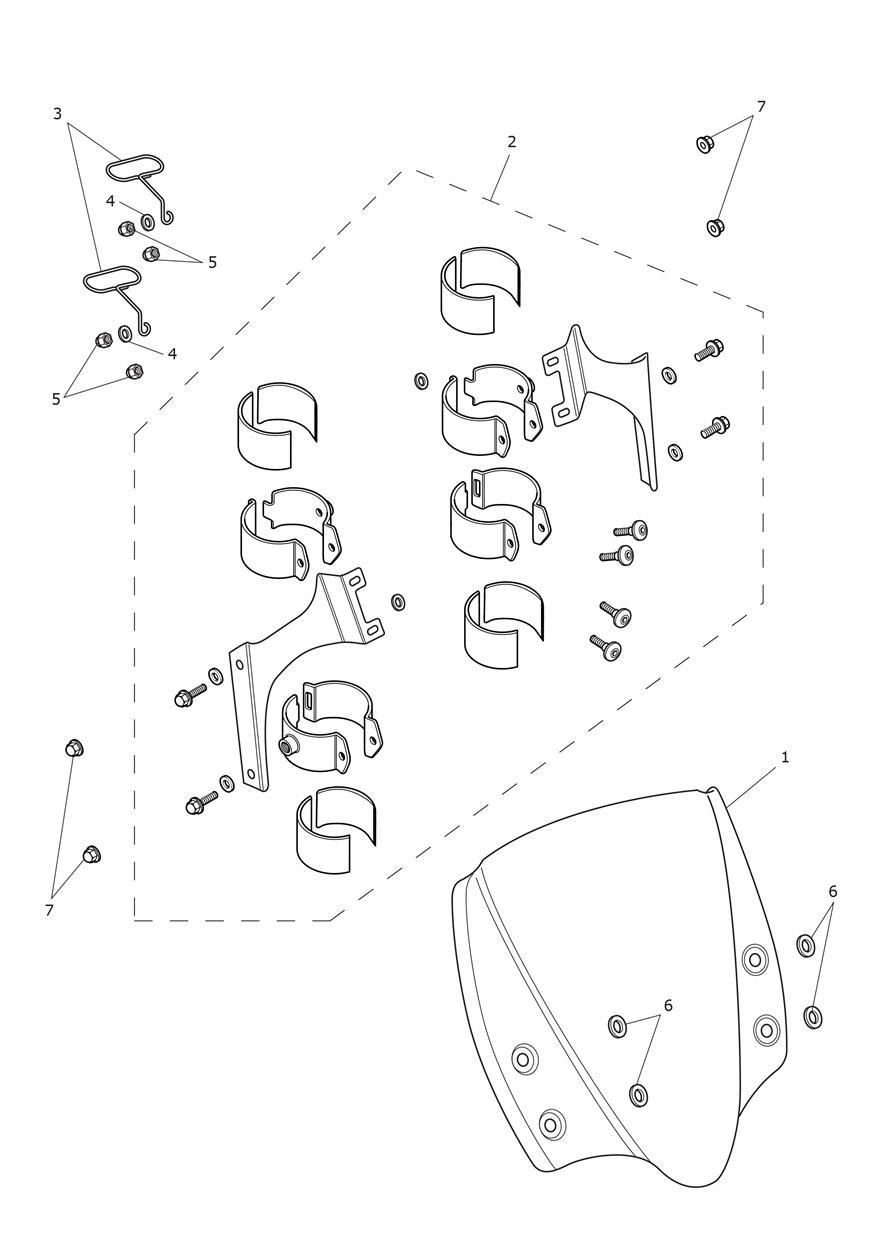 Flyscreen - Rocket X Only exploded diagram