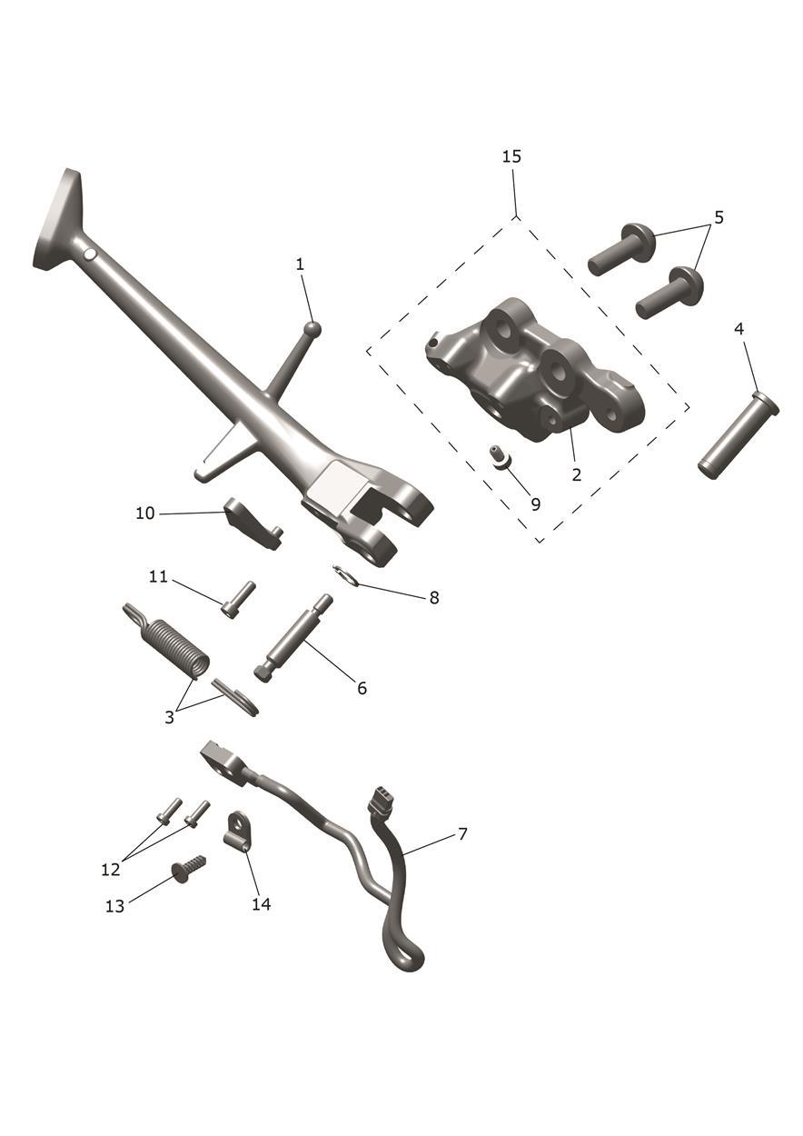 Sidestand exploded diagram