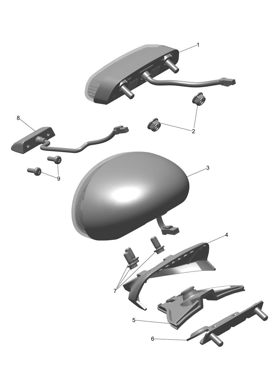 Rear Light exploded diagram