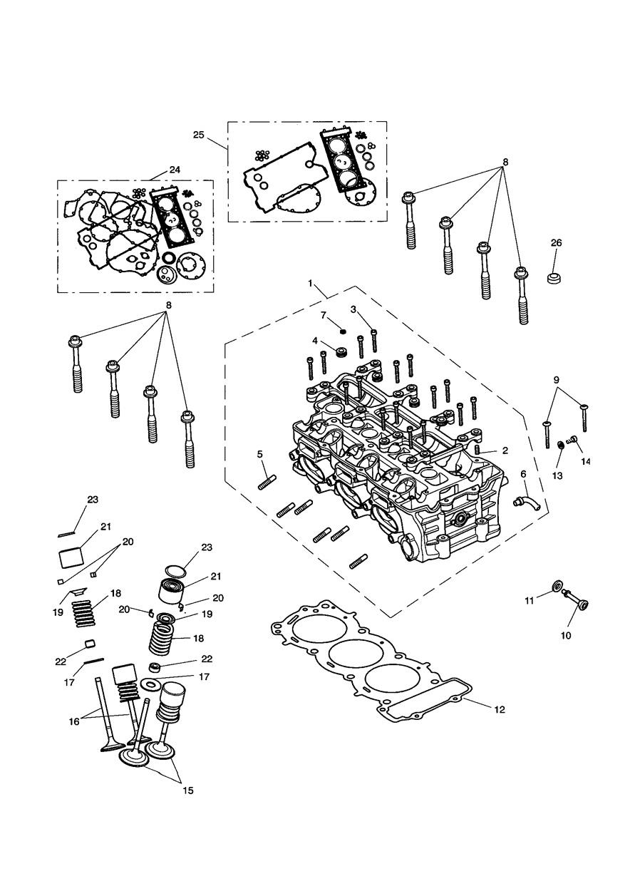 Cylinder Head & Valves exploded diagram