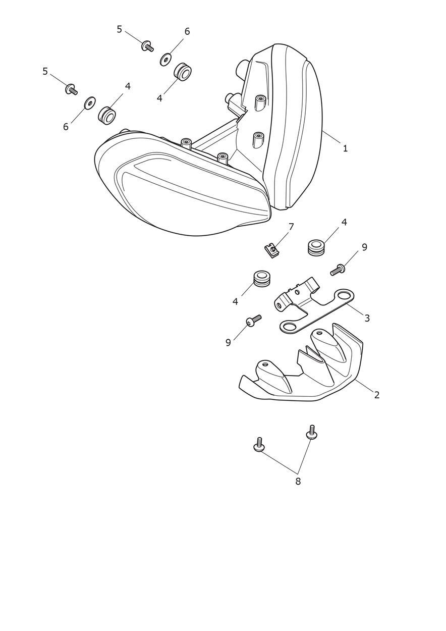 Headlight exploded diagram