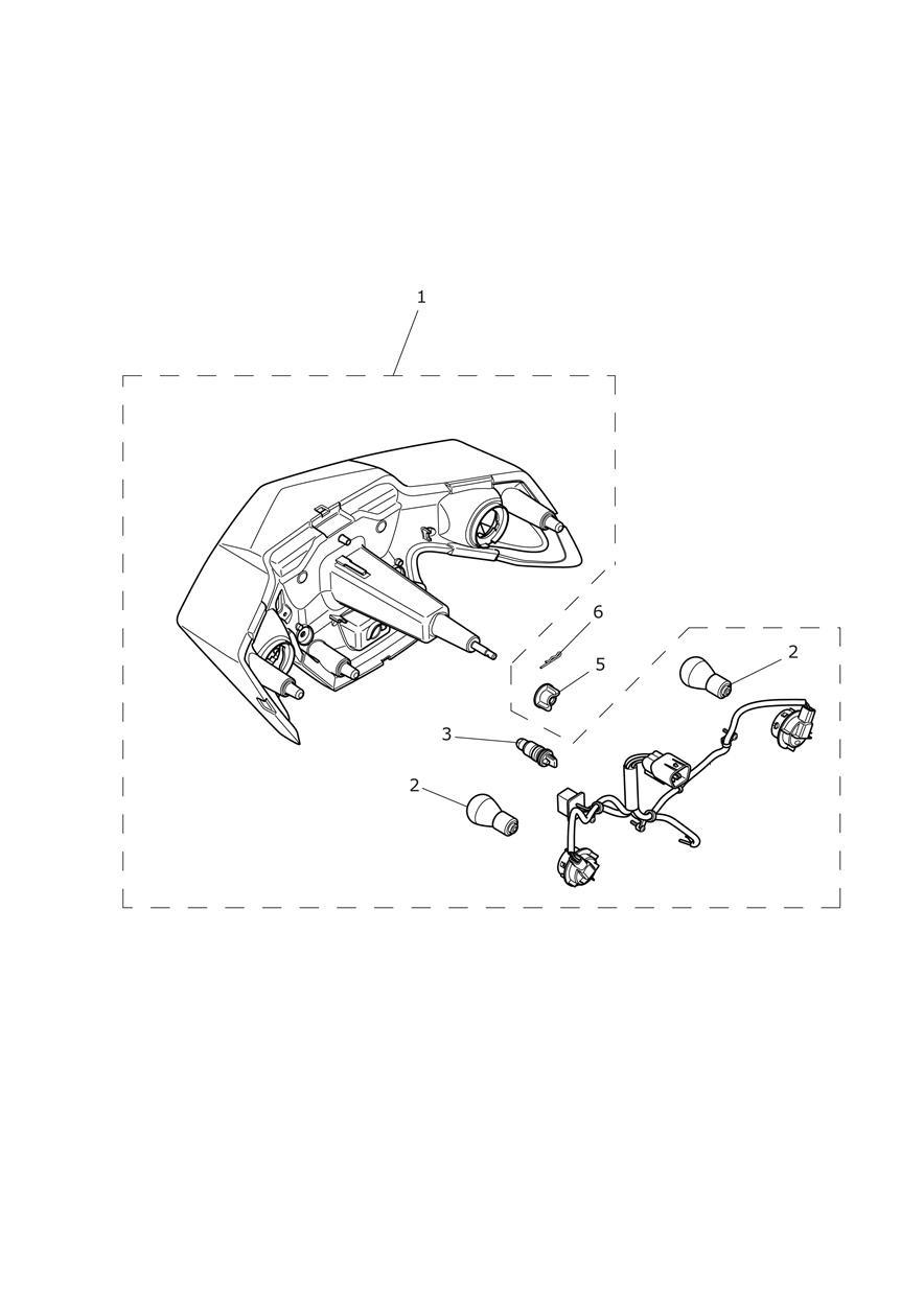 Rear Light (Inc Rear Indicators) exploded diagram