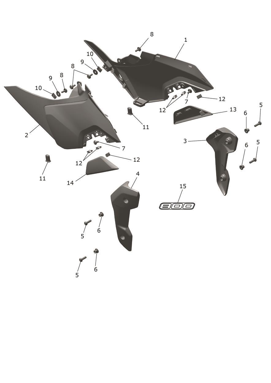 Side Fairings exploded diagram