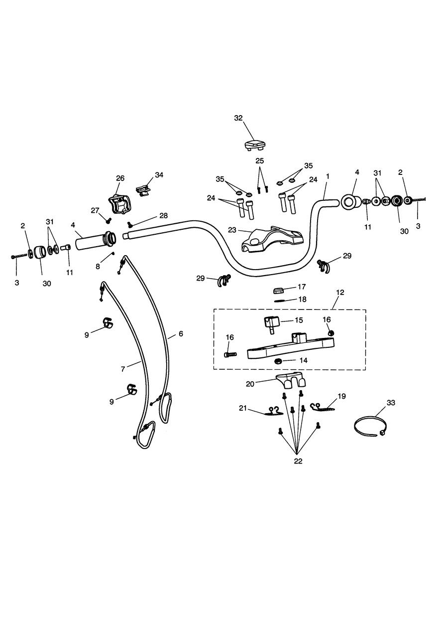 Handlebars & Switches exploded diagram