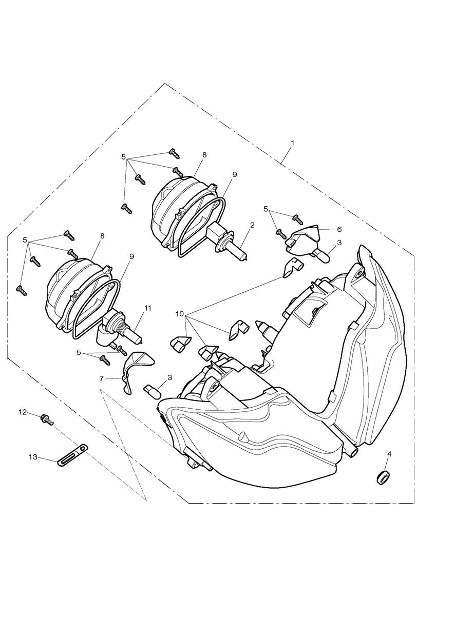 Headlight Assembly exploded diagram