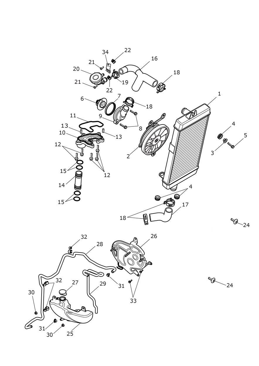 Cooling System exploded diagram