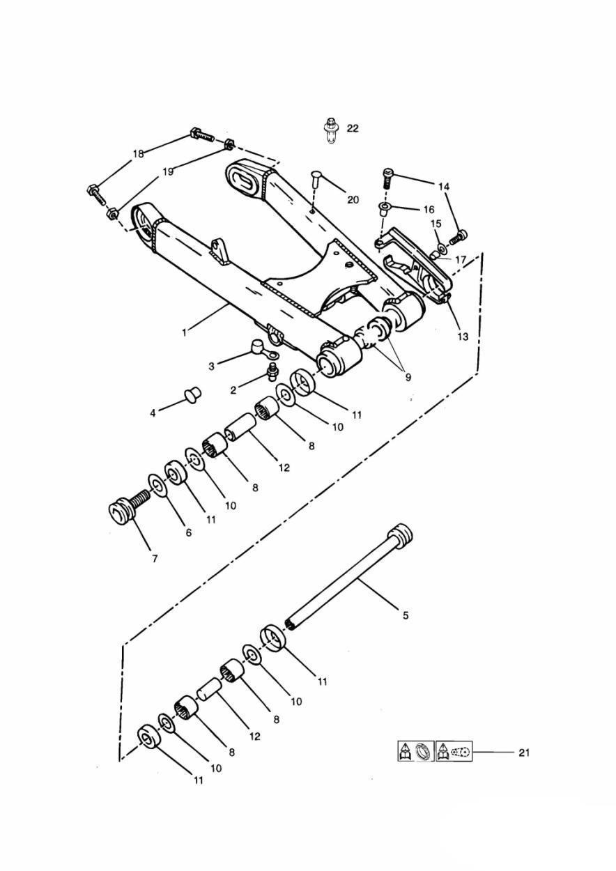 Swinging Arm (Plus Inclusive ) exploded diagram