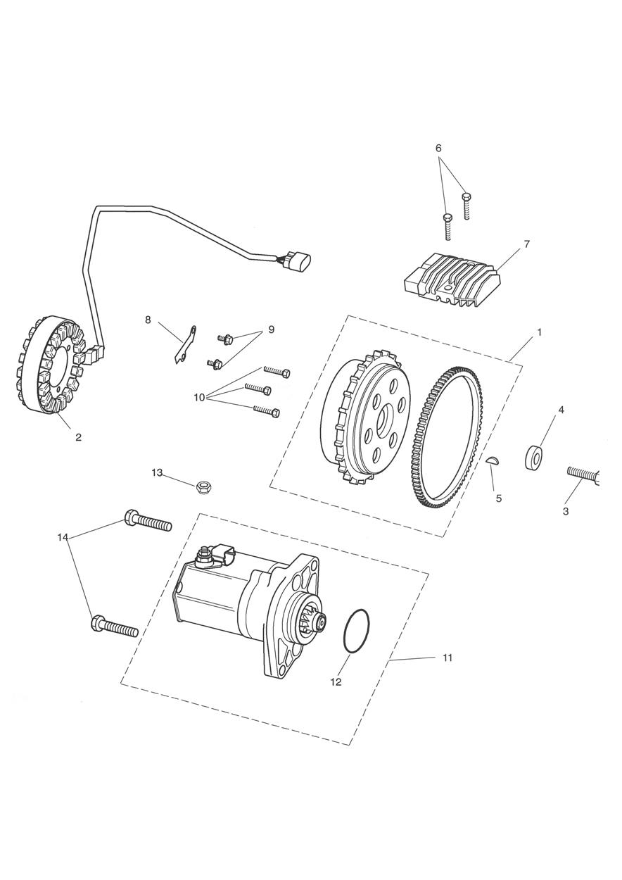 Starter & Alternator exploded diagram