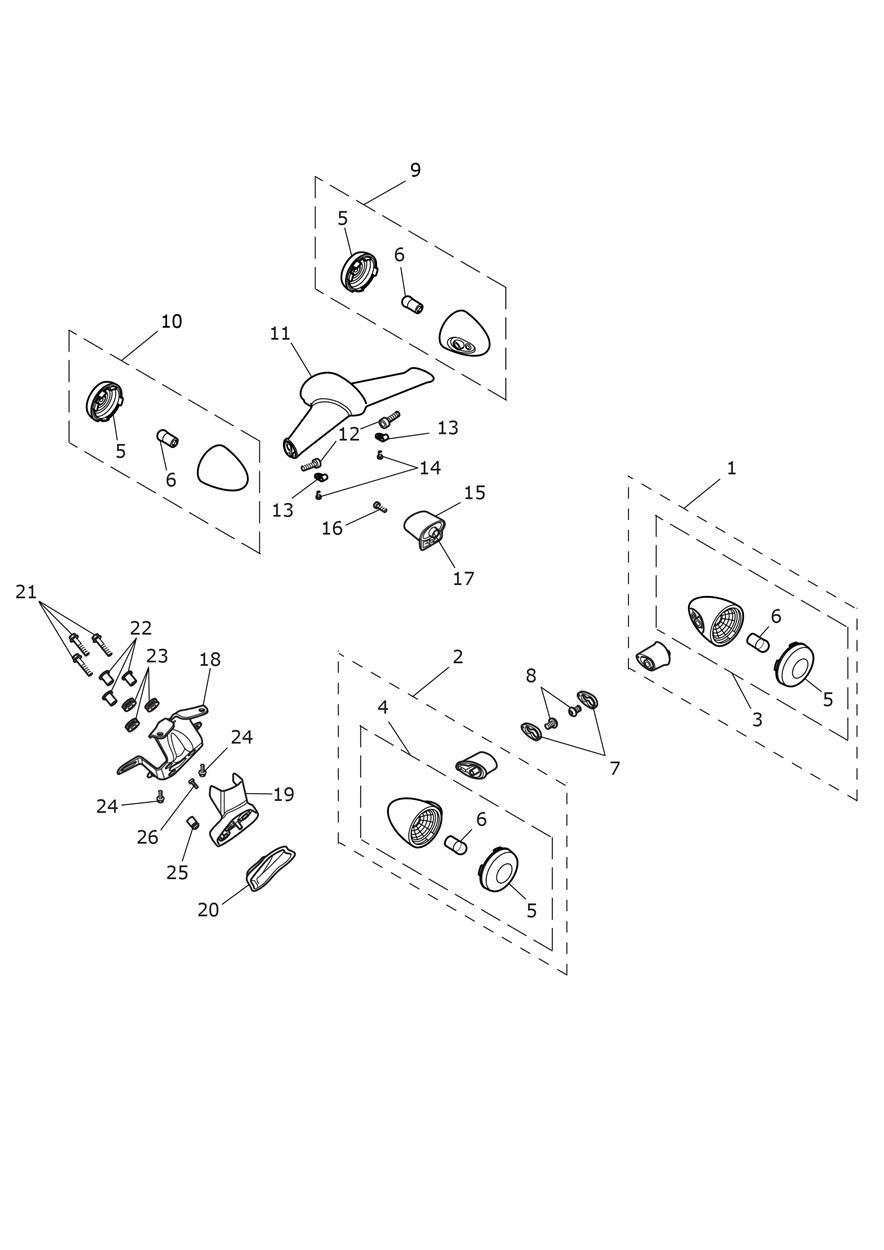 Indicators exploded diagram