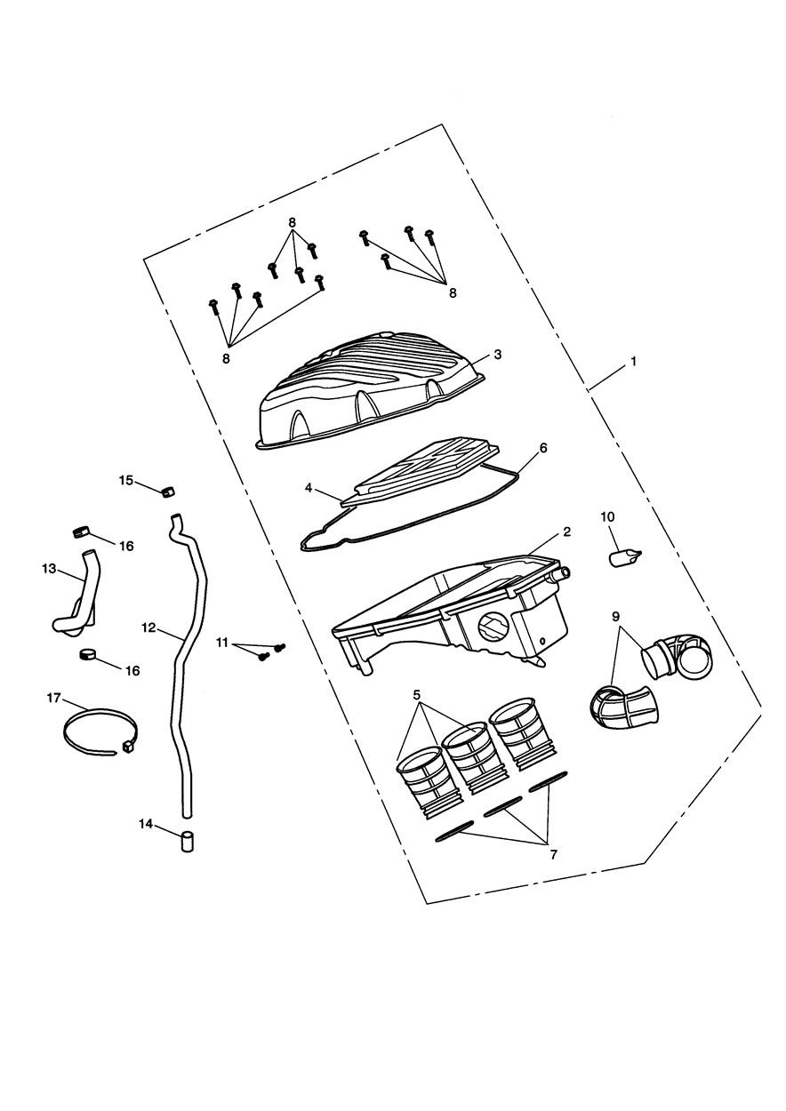 Airbox exploded diagram
