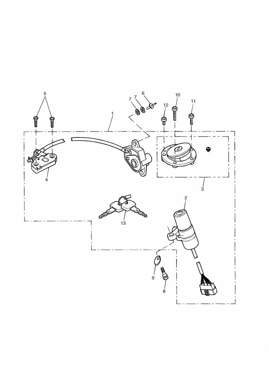 Ignition Switch & Lock Set exploded diagram