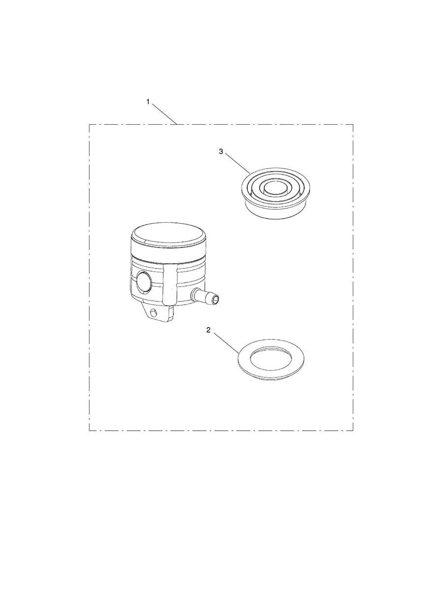 Front Brake Reservoir exploded diagram