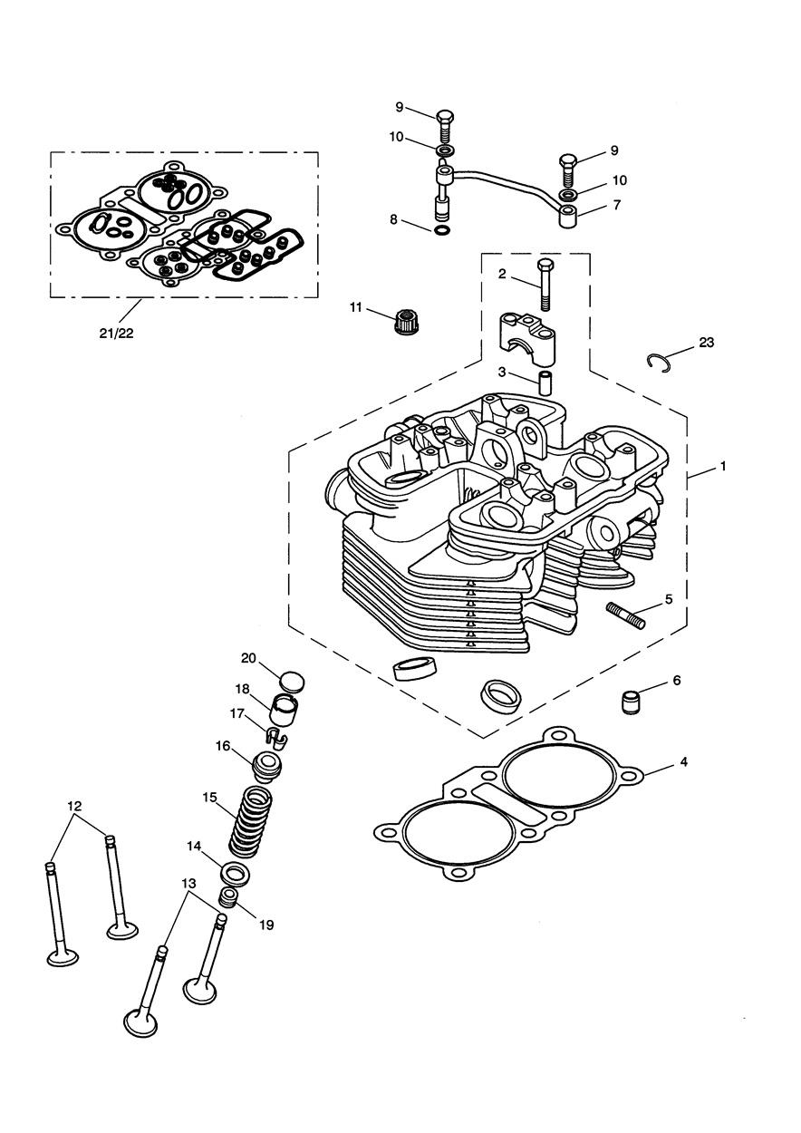 Cylinder Head & Valves exploded diagram