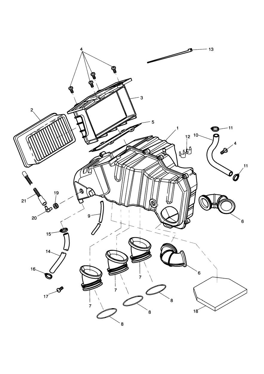 Airbox exploded diagram