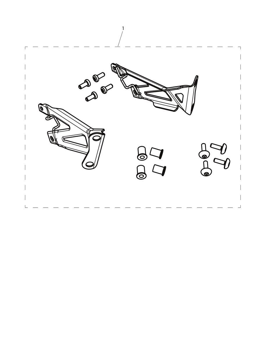 Flyscreen Mounting Kit exploded diagram