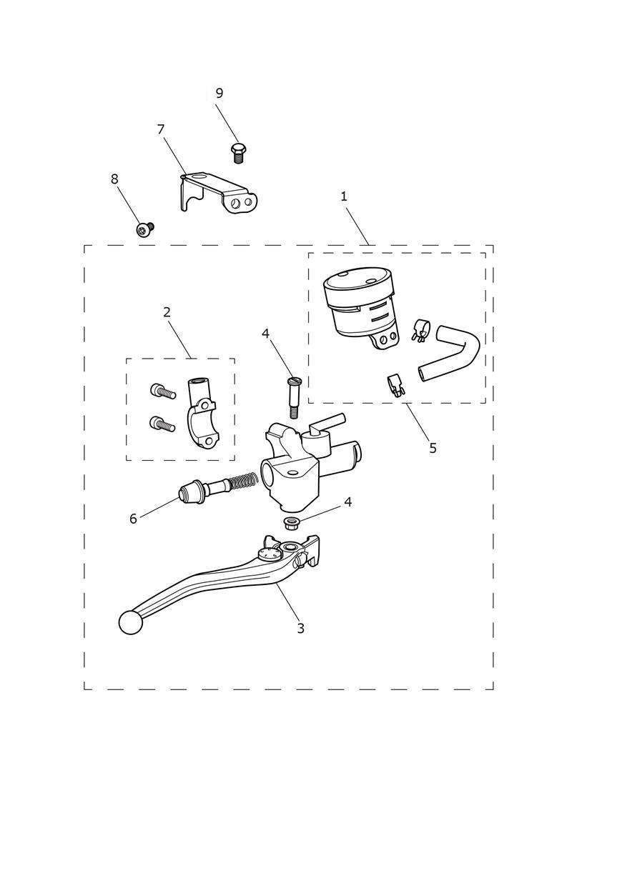 Front Master Cylinder Assy exploded diagram