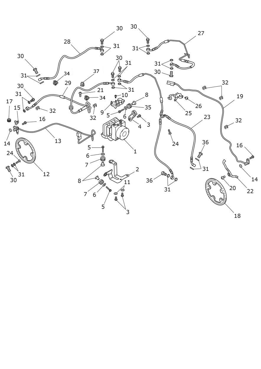 ABS System exploded diagram