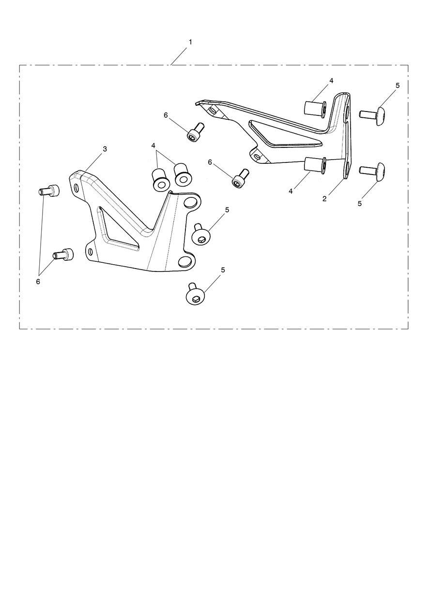 Flyscreen Mounting Kit exploded diagram