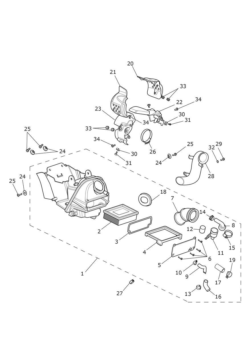 Airbox exploded diagram